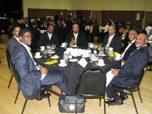 Bro. Mills and Brothers of VACAPAF during the College Brothers' Luncheon at the 66th Annual VACAPAF Convention (VA Tech, Blacksburg, VA)