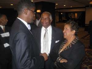 Speaking with Bro. and Mrs. Harris during the CBC Receptions